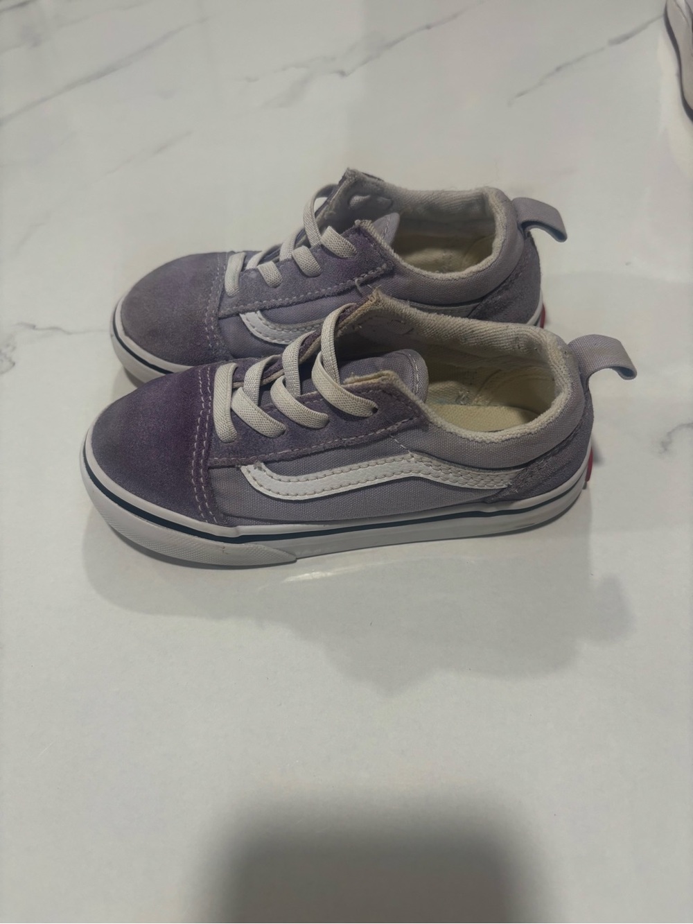 Vans US Toddler 9.5 Lavender Canvas Sneakers